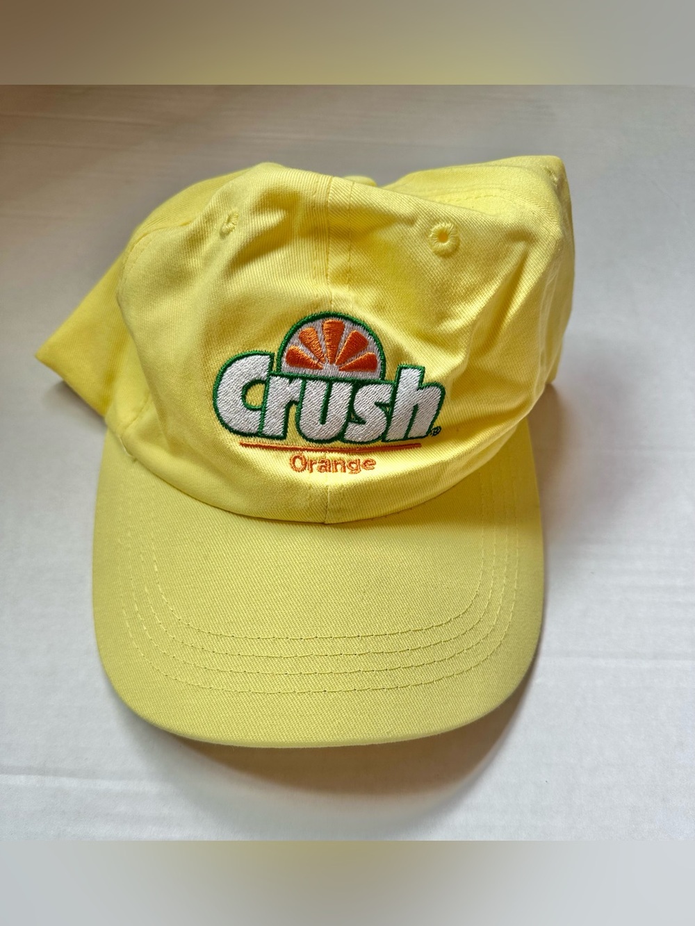 Crush Orange Embroidered Yellow Baseball Cap